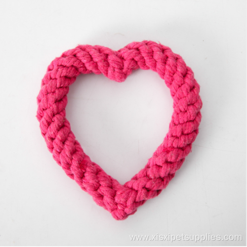 Rose Red Color Organic Cotton Dog Chew Toys